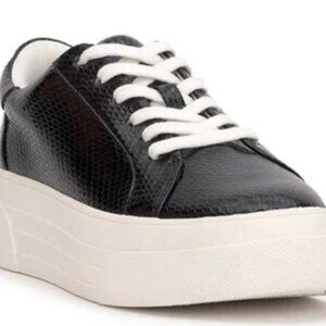 Jessica Simpson Black Snake Caitrona Platform Sneaker - Size 5.5